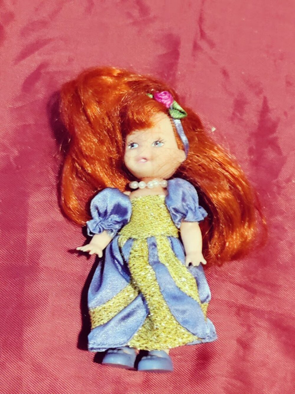 Small Red Hair Mini Princess Doll